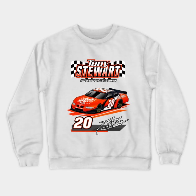 Tony Stewart Nascar 2002 Crewneck Sweatshirt by kucingtertawa